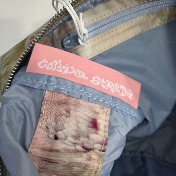 BAGGU X COLLINA STRADA MEDIUM NYLON CRESCENT BAG - CREAM CHRYSANTHEMUM - Picture 7 of 8